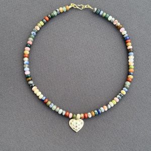 Happy Heart ~ Enamel/CZ Pave