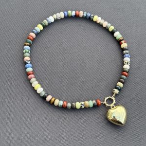 Happy Heart ~ Gold Puffy Heart