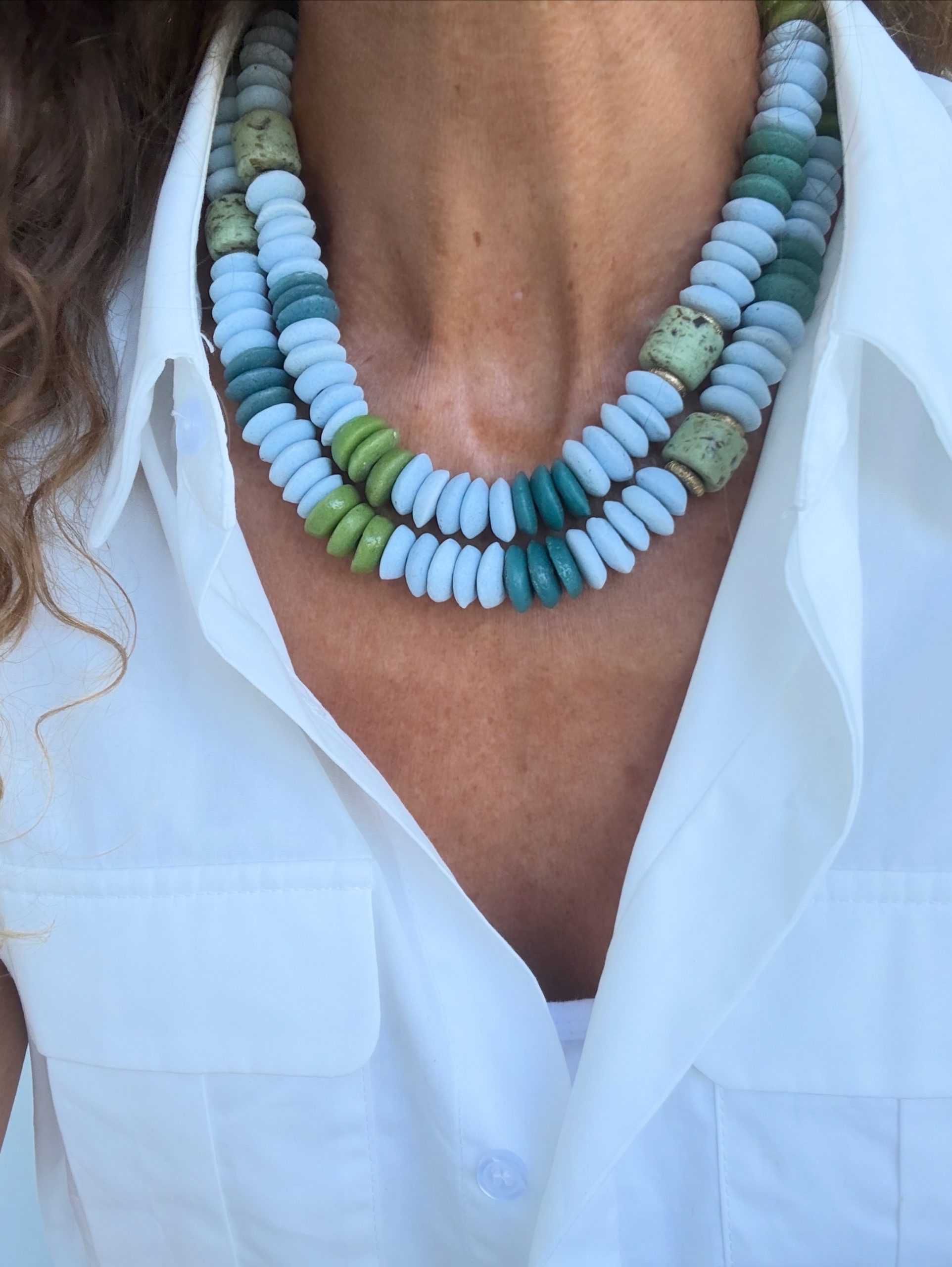 Ashanti Glass Beads 18” - Image 3